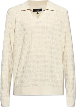 Rag & Bone Tops, Heren, Beige, XL, Katoen, Lange mouw polo