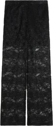 Sportmax Rebrod&eacute; Floral Lace Straight Trousers