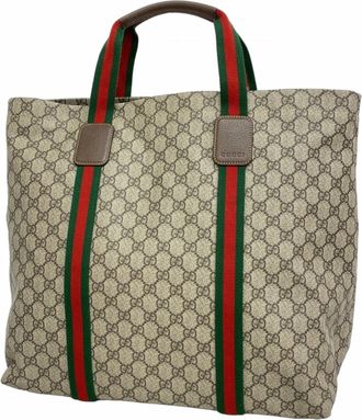 Gucci Brown Pvc Tote Bag (Pre-Owned)