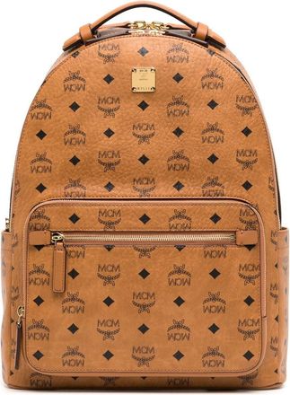 MCM medium Stark City backpack - men - Leather/Canvas - OS - Brown