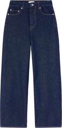 Ganni Essentials Rinse Denim Lari - Dames - Loose Fit Jeans - Blauw - W27 - Denim - Jeans