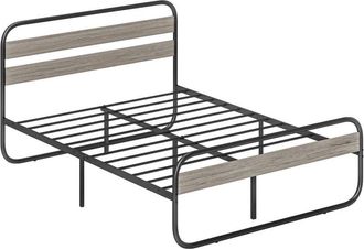 HOMCOM 5ft Metal Platform King Size Bed Frame with Under Bed Storage