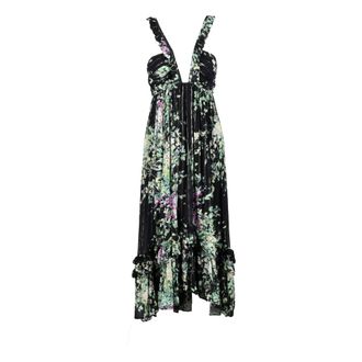 Sabina Mus&aacute;yev Metallic Lange Jurk met Elastische Sluiting - Dames - Casual kleedjes - Veelkleurig - M - Kleedjes