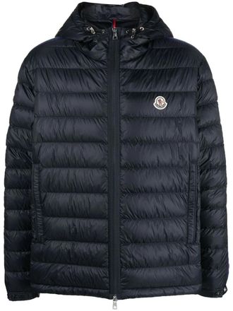 Moncler Moncler Agout Pufferjacke mit Logo-Patch