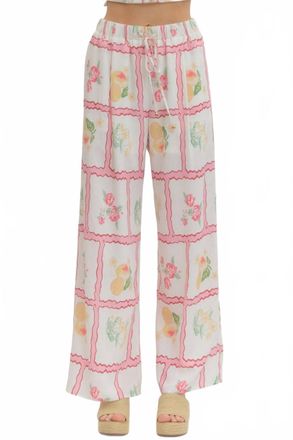 Entro Wide Leg Pants In Beige