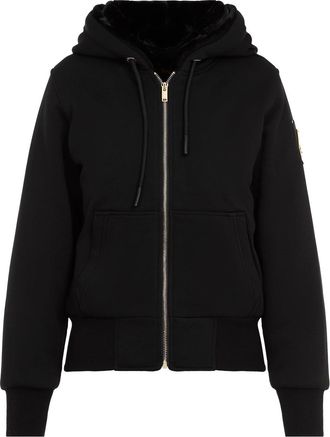Moose Knuckles Black Cotton Madison Bunny Gold Jacket-Donna