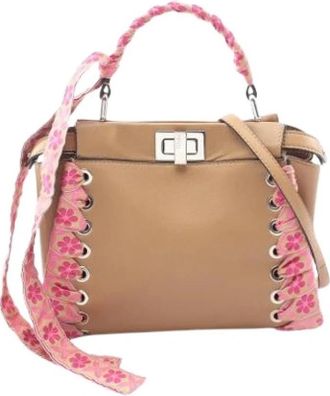 Fendi Pre-owned Vintage Handbag - Dames - Vintage Handtas - Bruin - ONE Size - Leer - Vintage