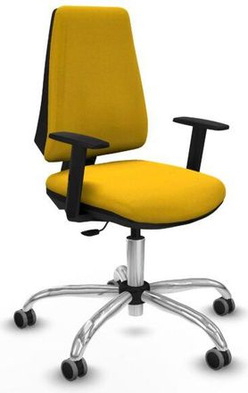 Piqueras y Crespo Elche Cp Bali Amarillo Brazos 1d Base Cromada Ruedas Engomadas 65mm