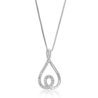 Vir Jewels 1/12 cttw Lab Grown Diamond Fashion Pendant Necklace in Sterling Silver with Chain For Women