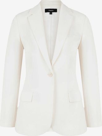 Theory Einreihiger Slim-Fit-Blazer aus Crêpe Staple Blazer B