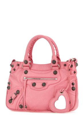 Balenciaga Womens Pink Nappa Leather Neo Cagole Tote M Handbag 5812 Borse A Mano