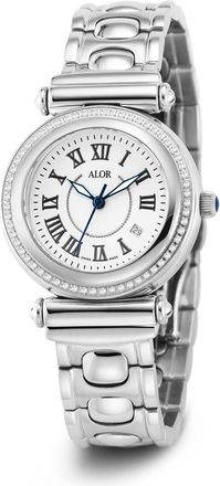 Alór Cascade Bracelet Diamond Watch In Silver