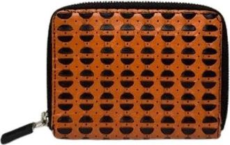 Miu Miu Pre-owned Leather Wallet - Dames - Vintage Accessoires - Oranje - ONE Size - Leer - Vintage