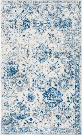 Safavieh Alfombra tradicional de polipropileno blanco/azul, 122 x 183 cm