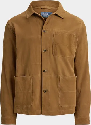 Polo Ralph Lauren Men & apos;s Split Goat Suede Utility Jacket
