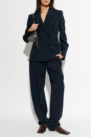 Alaia Double-breasted Blazer, Womens, Green