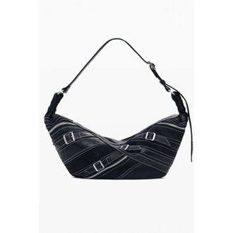 Desigual Nero Poliurethaan Dames Schoudertas