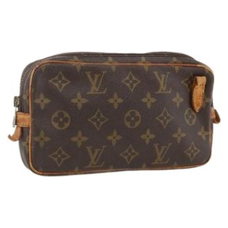 Louis Vuitton Pre-owned Clutches, female, Brown, Size: ONE SIZE Pre-owned Pochette Marly Bandouliere