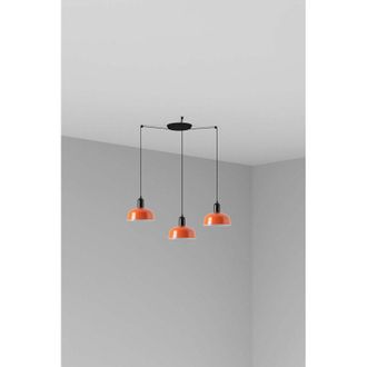 Faro Barcelona Tatawin S Metal 3l Colgante Naranja Rojizo