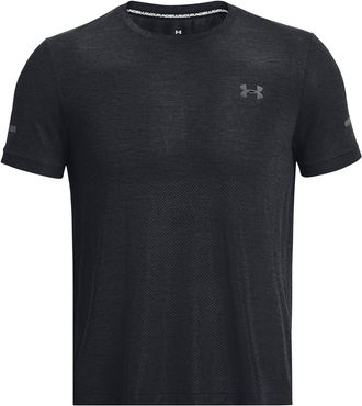 Under Armour Mens Seamless Stride Short Sleeve T-Shirt Black/Reflect L