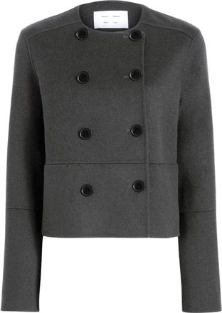 Proenza Schouler Courtney Melton Jas - Dames - Mantels - Grijs - Maat: S Wol