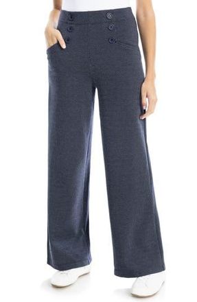 Max Studio Sailor High Waist Wide Leg Pants in Dark Navy at Nordstrom Rack, Size X-Small