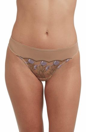 Skarlett Blue Enamoured Lace Thong in Ice Purple Combo at Nordstrom, Size X-Large