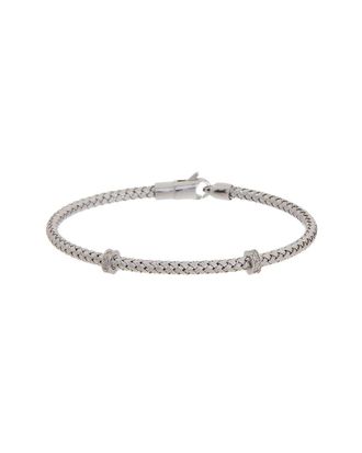 Meshmerise 18K Over Silver 0.1 Ct. Tw. Diamond Mesh Bangle Bracelet