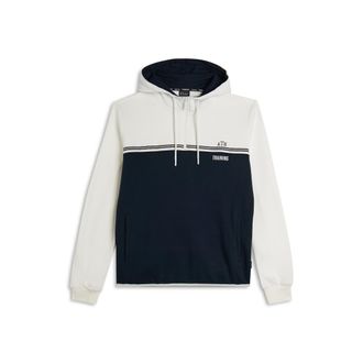 Freddy Felpa uomo bicolore con cappuccio e chiusura a mezza zip