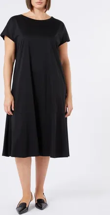 Marina Rinaldi Ara Interlock Jersey Midi Dress in Black at Nordstrom, Size X-Large