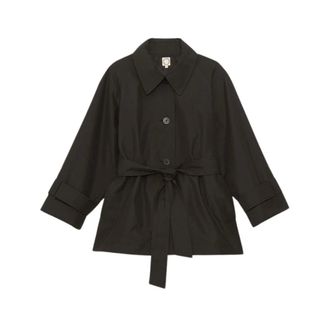 Ines De La Fressange Jassen, Dames, Zwart, XS, Katoen, Tess Trenchcoat