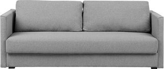 Beliani Beliani - Fabric Sofa Bed Convertible Sleeper with Storage Removable Cushions Grey Eksjo