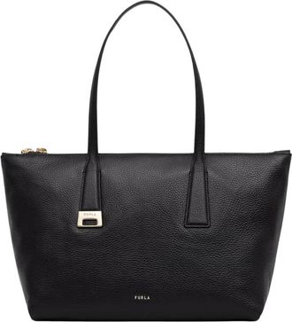 Furla Olivia M Tote - Dames - Shoppers - Zwart - ONE Size - Leer - Tassen