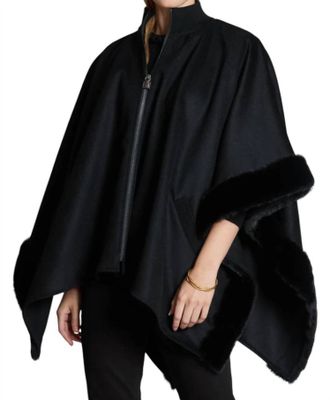 Tyler B&ouml;e Leslie Fur Zip Cape In Black