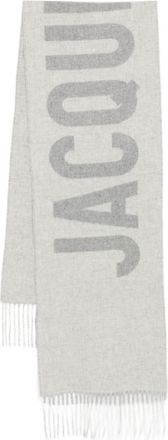 Jacquemus Grey Logo Scarf