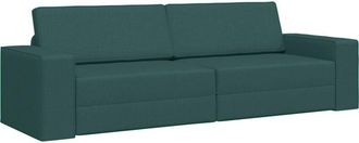 vidaXL Sof&aacute; Cama Verde Oscuro 245 X 78 X 77 Cm Tela Vidaxl