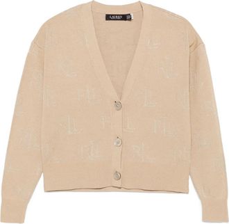 Ralph Lauren Wrenbette Lange Mouwen Cardigan - Dames - Vesten - Beige - XL - Katoen - Truien & Vesten
