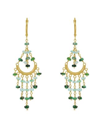 Jewelmak 14K Emerald Earring