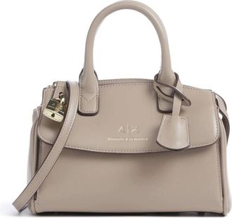 A|X Armani Exchange Jane S Handtas - Dames - Handtassen - Beige - ONE Size - Leer - Tassen