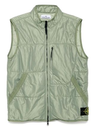 Stone Island zip-up gilet - men - Polyamide/Polyamide - S - Green