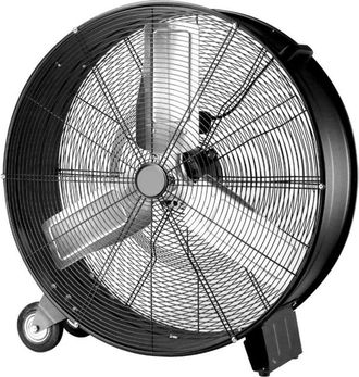 OEM Ventilador Profesional - Ventilador Industrial, 180w, 3 Velocidades, H&eacute;lice De 60 Cm De Di&aacute;metro, Ruedas De Transporte, Color Negro