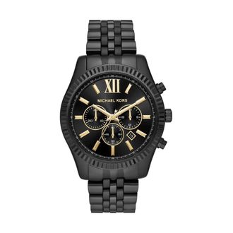 Michael Kors Accessoires, Heren, Zwart, ONE Size, Lexington Chronograph Horloge