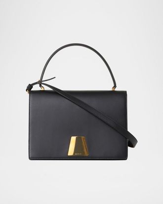 Akris Alice Flap Leather Crossbody Bag