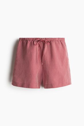 H&M Kordelzugshorts aus Leinenmix - Red