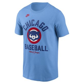 Nike Chicago Cubs Cooperstown Nike Mens MLB T-Shirt in Blue | N1994EYC78-079