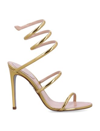 Rene Caovilla flache Schuhe golden