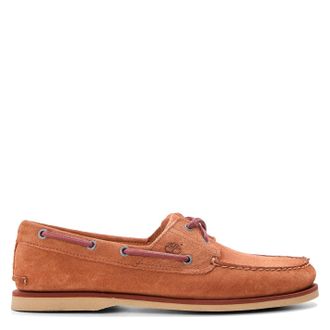 Timberland Mens Classic Textured Lace Up Boat Shoes in Rust Suede - Brown - Size UK 11.5