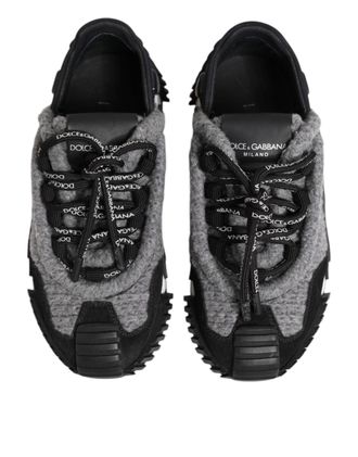 Dolce & Gabbana Womens Black Gray Ns1 Low Top Sneakers Shoes And