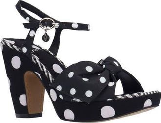 J. Rene&eacute; Burkett Platform Sandal in Black/White at Nordstrom, Size 10.5