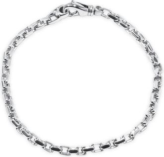 Pompeii3 Mens 14k Gold (12gram) or Platinum (22gram) 4mm Link Bracelet 8.5